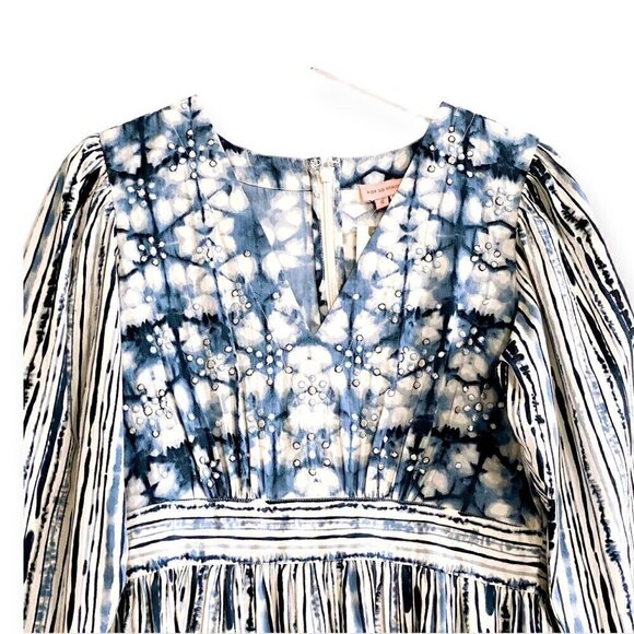 Anthropologie Behati Blue Print Mini Dress size S, NWT - Picture 9 of 16